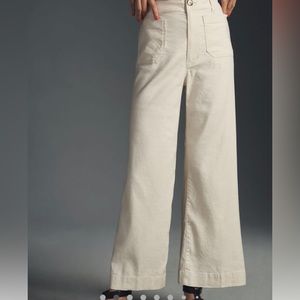 Anthropologie Collette Cropped Linen Pant